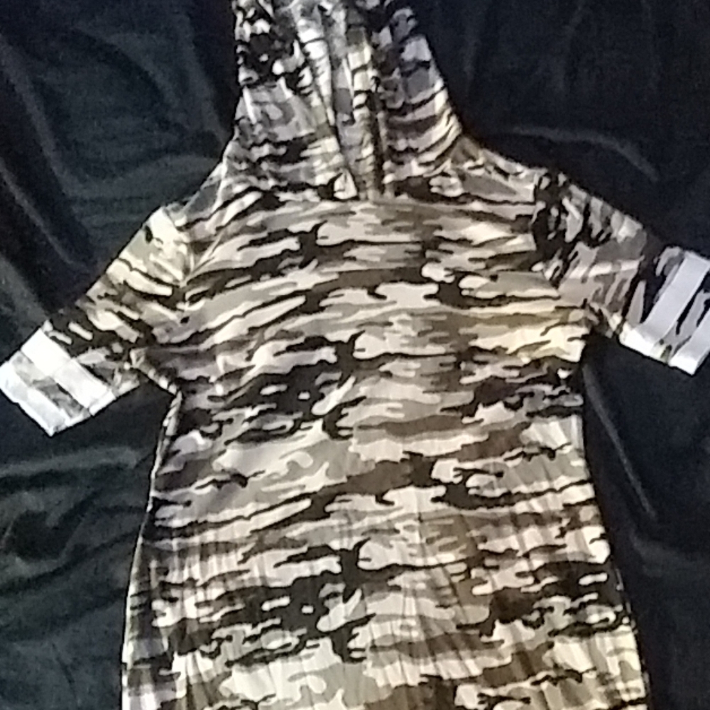 Camo dress with hood